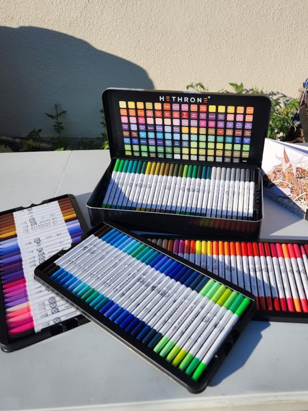 NEW 120 Colors Art Supplies Brush Markers Pens for Adult Coloring Books School D